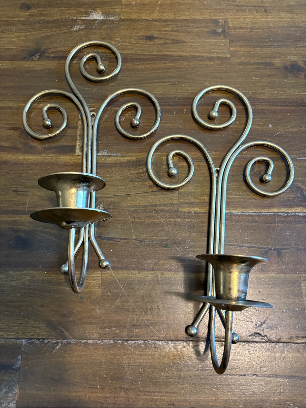 Vintage Brass Candle Wall Sconces HOMECO Home Interiors Grannycore Grandma